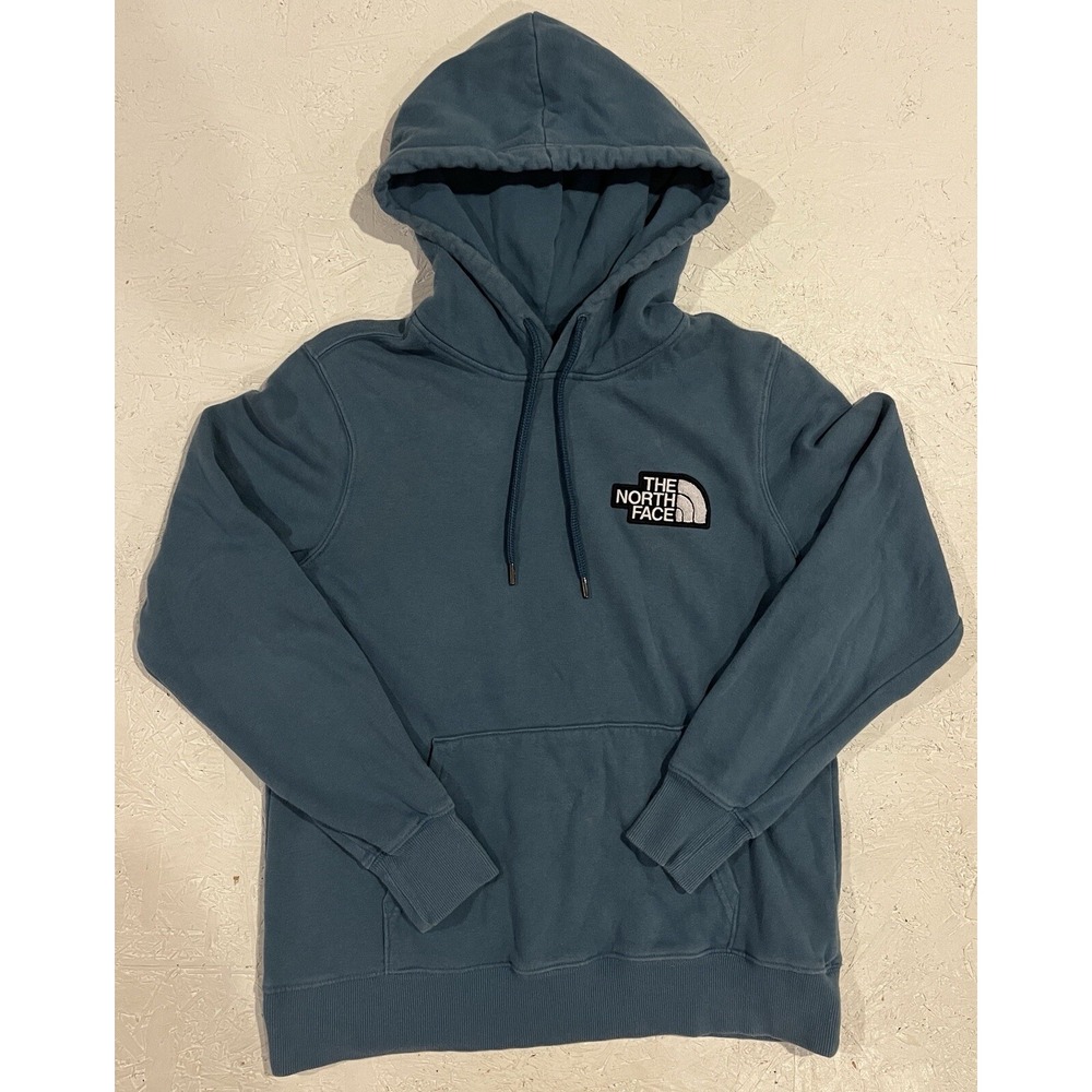 The North Face Women's Patch Logo Sweatshirt Hoodie Small Blue Pullover